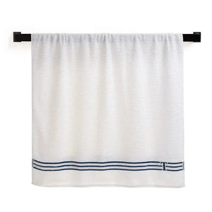 Toalha de Praia Isola Branco / Marino 100% Algodão Trussardi