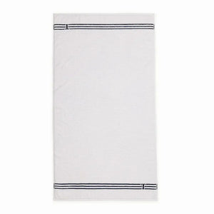 Toalha de Praia Isola Branco / Marino 100% Algodão Trussardi