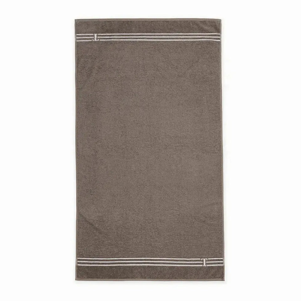 Toalha de Praia Isola Legno / Branco 100% Algodão Trussardi