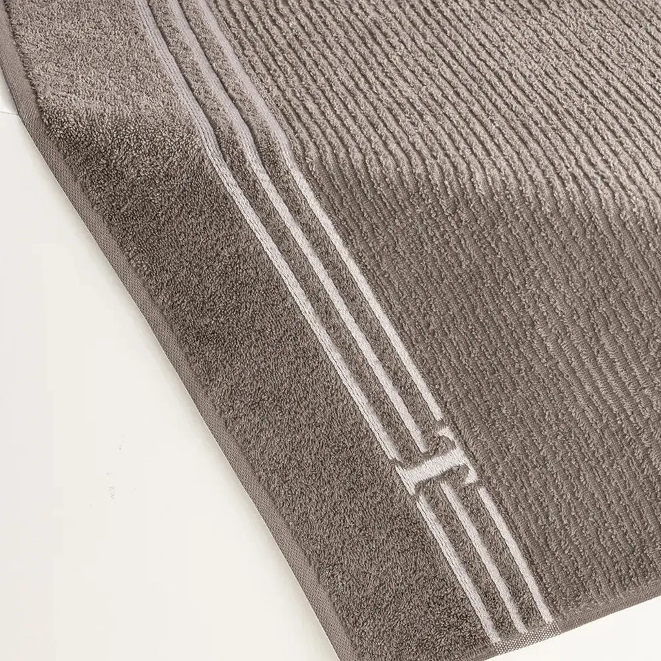 Toalha de Praia Isola Legno / Branco 100% Algodão Trussardi