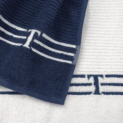 Toalha de Praia Isola Marino / Branco 100% Algodão Trussardi