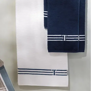 Toalha de Praia Isola Marino / Branco 100% Algodão Trussardi