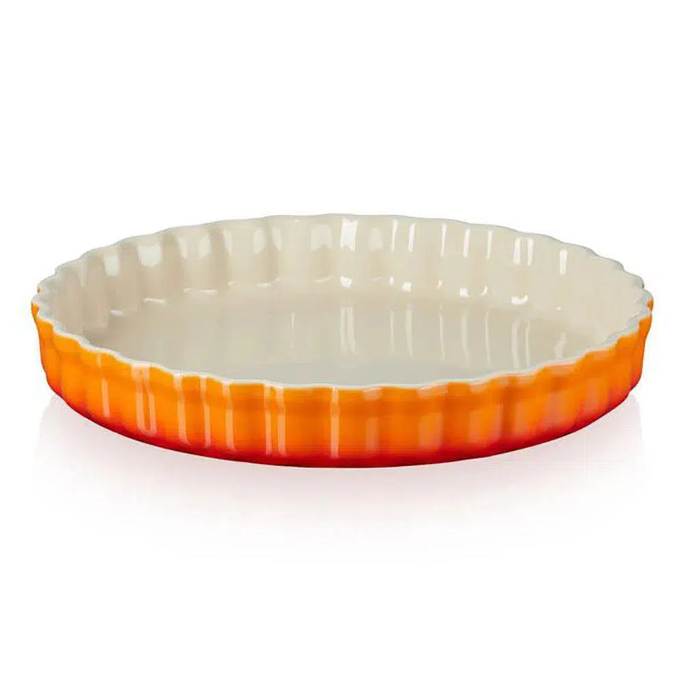 Travessa Canelada Cerâmica 28cm Laranja Le Creuset