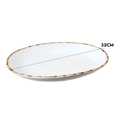 Travessa Funda Cerâmica Bambu 32cm Scalla