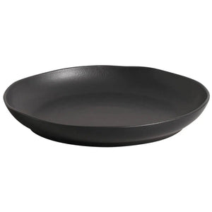 Travessa Grande Redonda Stoneware Orgânico Preto Matte 36cm Porto Brasil