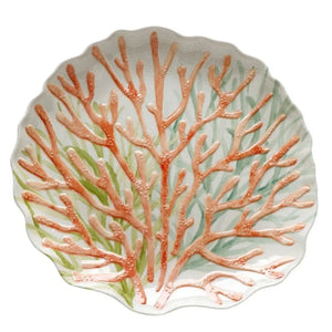 Travessa Melamina Desenho Coral Colorida 42,7x40,3x4,5cm