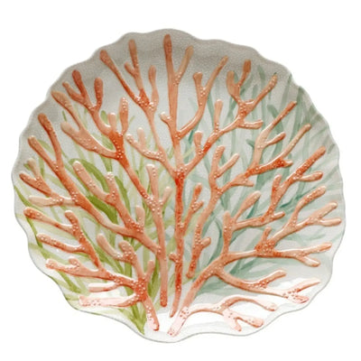 Travessa Melamina Desenho Coral Colorida 42,7x40,3x4,5cm