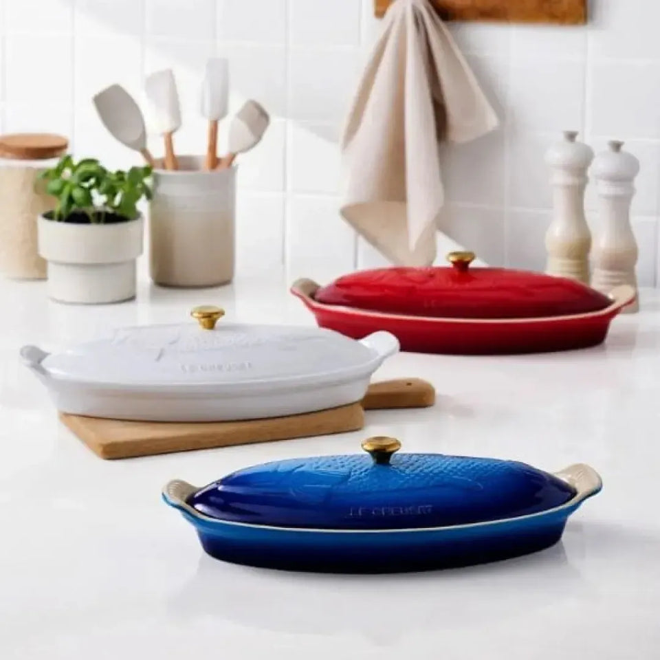 Travessa Oval para Peixe 34cm Cerâmica Azure Le Creuset – Let's Eat It