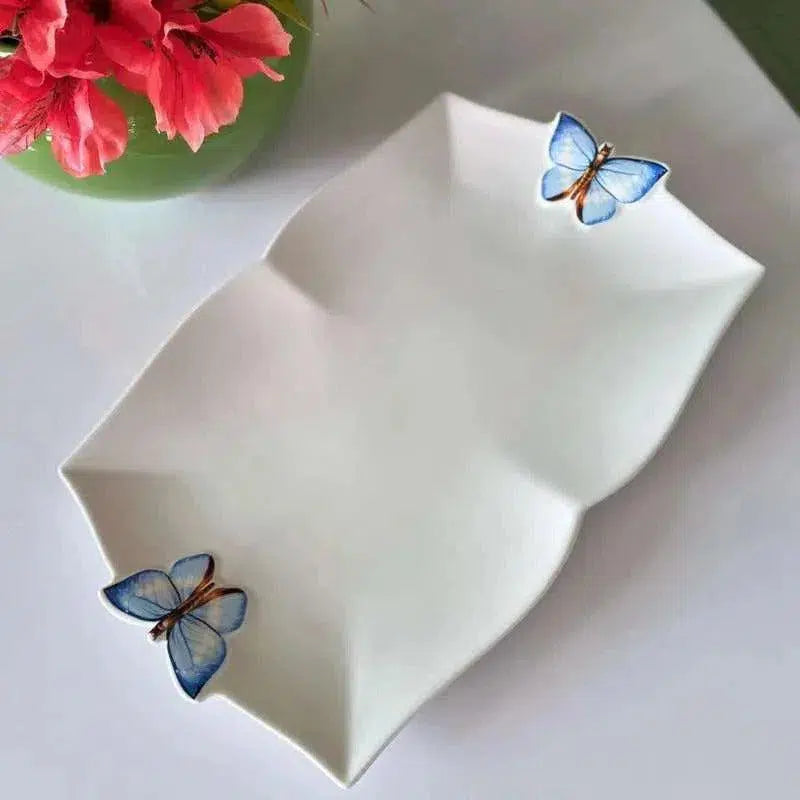 Travessa Porcelana Borboleta Wolff 30x20cm