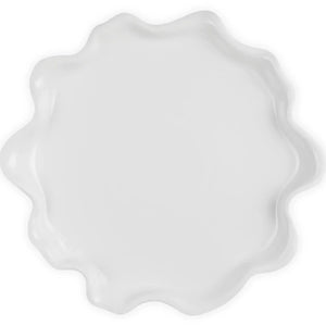 Travessa Redonda Cerâmica Ruffle Branca 36cm Le Creuset