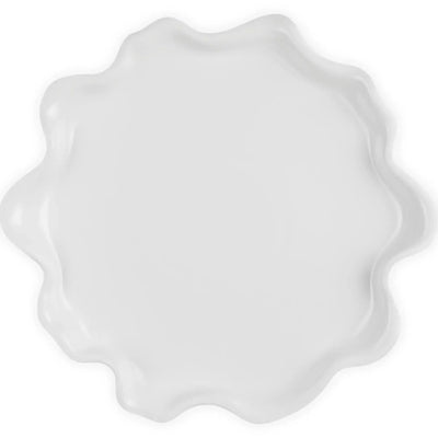 Travessa Redonda Cerâmica Ruffle Branca 36cm Le Creuset