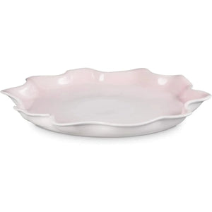 Travessa Redonda Cerâmica Ruffle Shell Pink 36cm Le Creuset