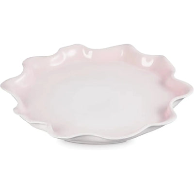 Travessa Redonda Cerâmica Ruffle Shell Pink 36cm Le Creuset
