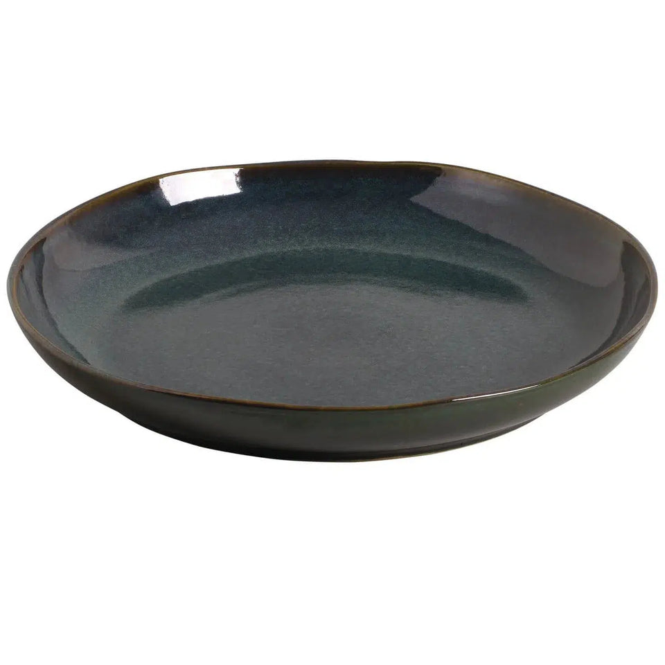 Travessa Redonda Grande Stoneware Orgânico Oceano 36cm Porto Brasil