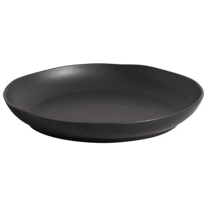 Travessa Redonda Grande Stoneware Orgânico Preto Matte 36cm Porto Brasil