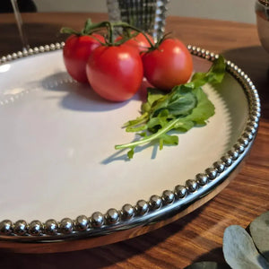 Travessa Redonda de Cerâmica Bolinhas Object Bahali 34cm