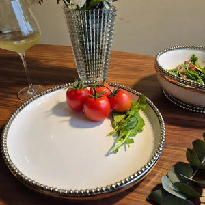 Travessa Redonda de Cerâmica Bolinhas Object Bahali 34cm