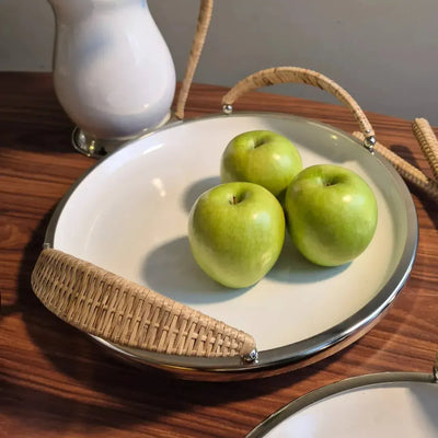 Travessa Redonda de Cerâmica com Alças Object Bahali 28cm