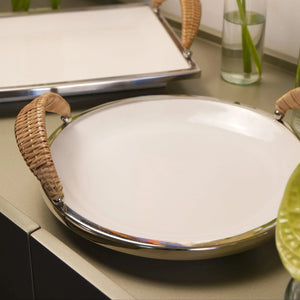 Travessa Redonda de Cerâmica com Alças Object Bahali 34cm