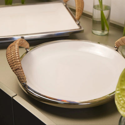 Travessa Redonda de Cerâmica com Alças Object Bahali 34cm