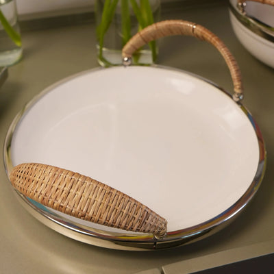 Travessa Redonda de Cerâmica com Alças Object Bahali 34cm