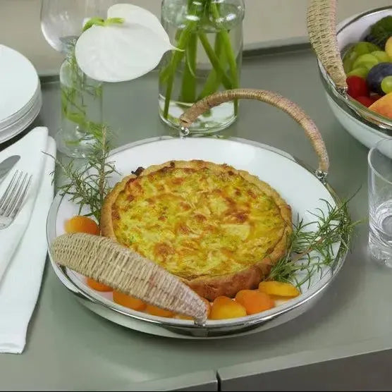 Travessa Redonda de Cerâmica com Alças Object Bahali 34cm