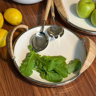 Travessa Redonda de Cerâmica com Alças Object Bahali 34cm