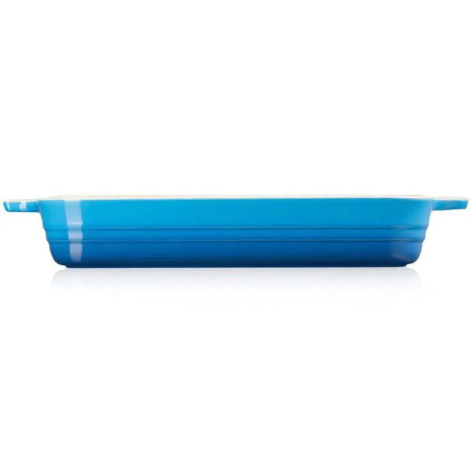 Travessa Retangular Cerâmica Clássica Azul Marseille 25cm Le Creuset