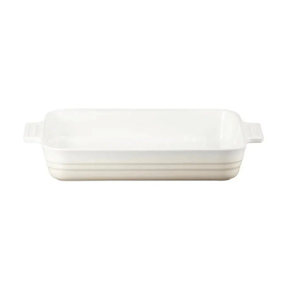 Travessa Retangular Cerâmica Clássica Meringue 25cm Le Creuset