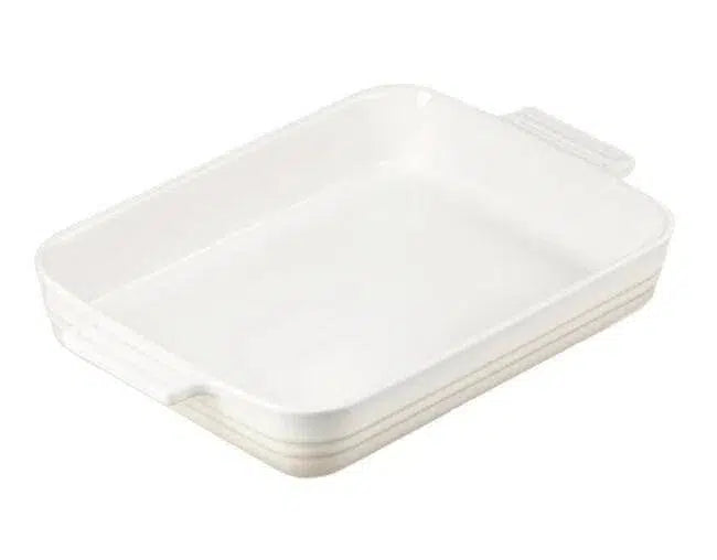 Travessa Retangular Cerâmica Clássica Meringue 25cm Le Creuset