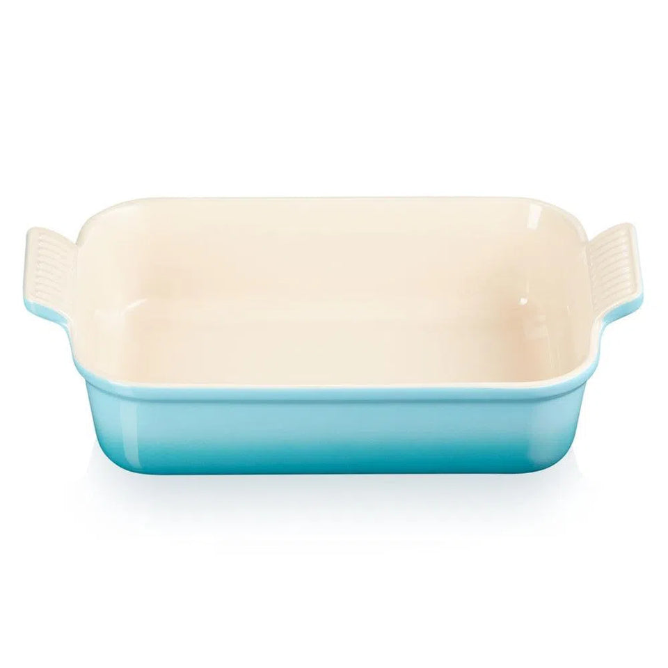 Travessa Retangular Cerâmica Heritage Azul Caribe 26cm Le Creuset