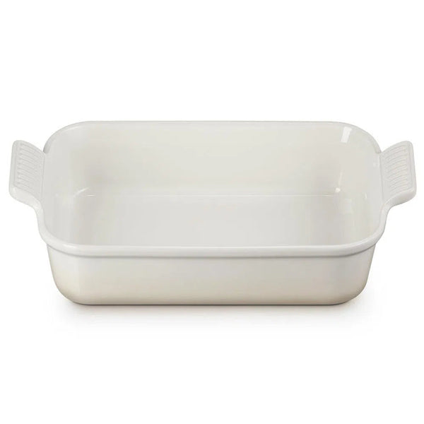 Travessa Retangular Cerâmica Heritage Branco 26cm Le Creuset