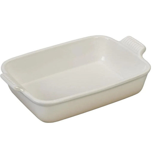 Travessa Retangular Cerâmica Heritage Branco 26cm Le Creuset