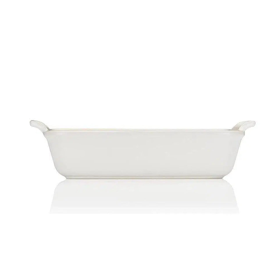 Travessa Retangular Cerâmica Heritage Branco 32cm Le Creuset