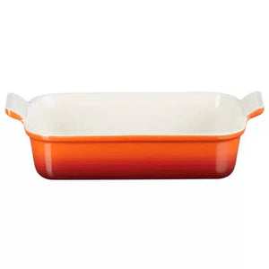 Travessa Retangular Cerâmica Heritage Cayenne 32cm Le Creuset