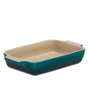 Travessa Retangular Cerâmica Heritage Deep Teal 26cm Le Creuset