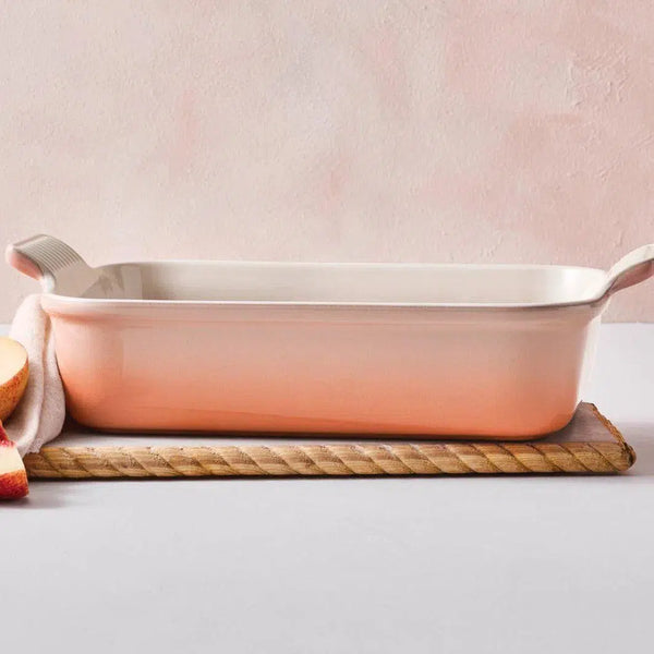 Travessa Retangular Cerâmica Heritage Peche 26cm Le Creuset