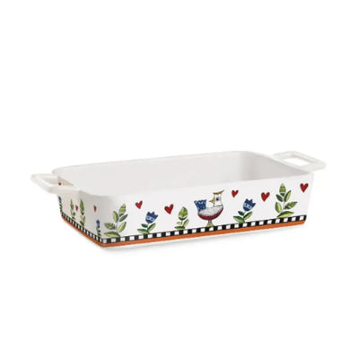 Travessa Retangular Porcelana Laranja 35x19cm Egan