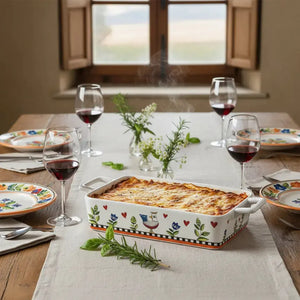 Travessa Retangular Porcelana Laranja 35x19cm Egan