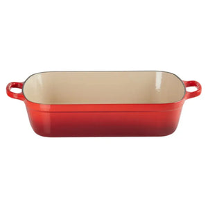 Travessa Retangular com Alças Cerâmica Signature Vermelha 33cm Le Creuset