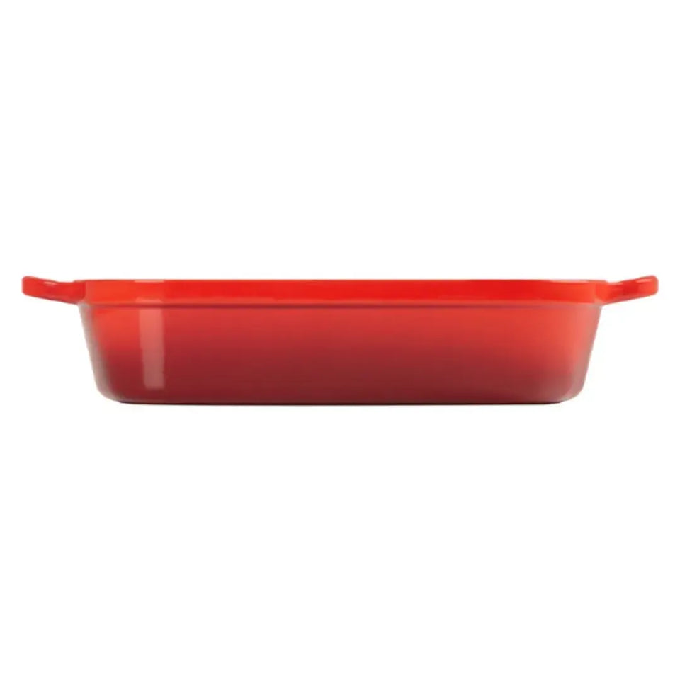 Travessa Retangular com Alças Cerâmica Signature Vermelha 33cm Le Creuset