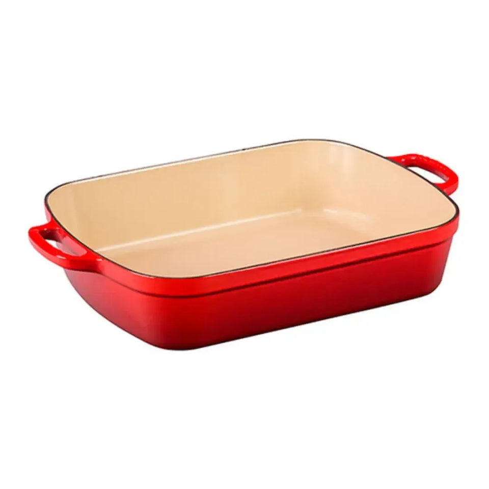 Travessa Retangular com Alças Cerâmica Signature Vermelha 33cm Le Creuset