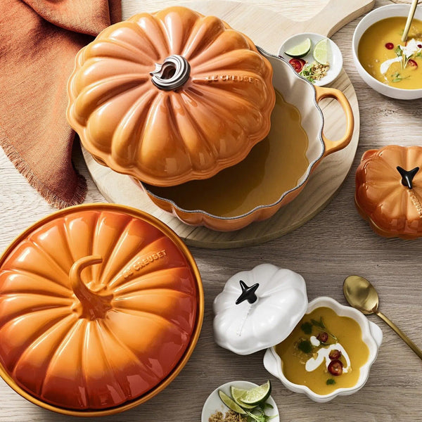 Travessa com Tampa Abóbora Halloween 23cm Le Creuset