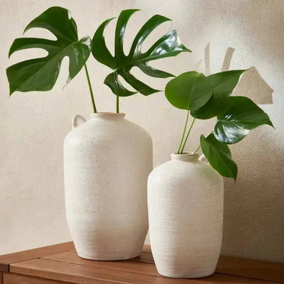 Vaso Cerâmica Branco 26,5x16x16cm Mart