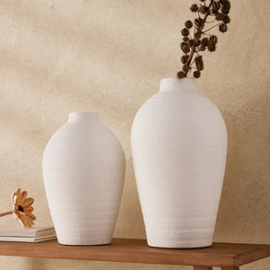 Vaso Cerâmica Branco 39x21cm Mart