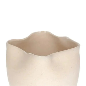 Vaso Cerâmica Off White 21x18cm Mart