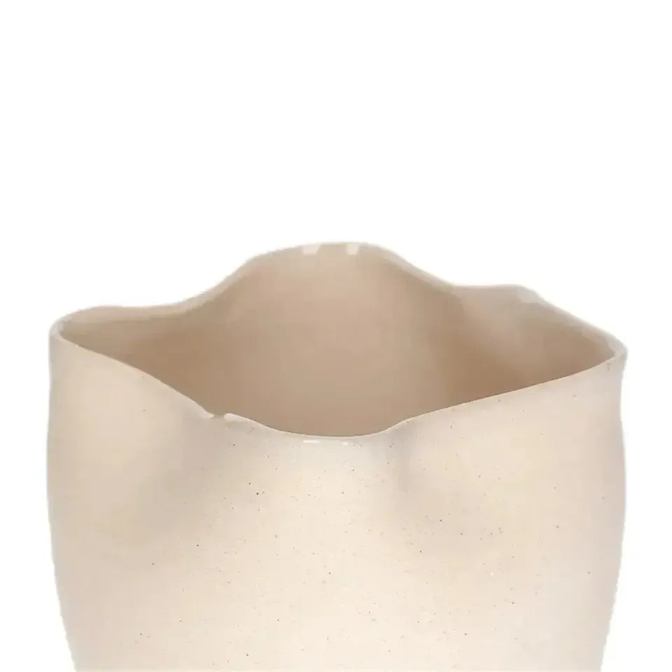 Vaso Cerâmica Off White 21x18cm Mart