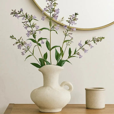 Vaso Cerâmica Off White 22,5x18,5x17cm Mart