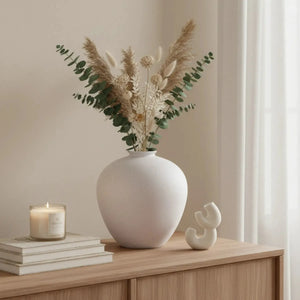 Vaso Cerâmica Off White 29,5x29,5cm Mart