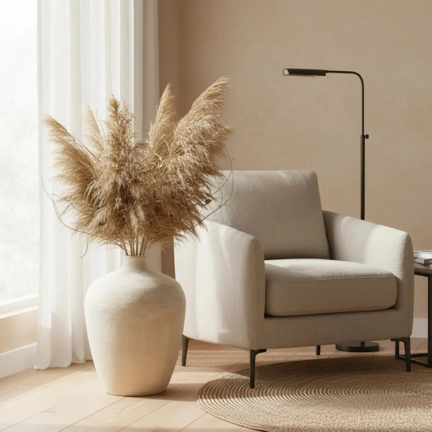 Vaso Fibra de Vidro Off White 57x41,5cm Mart